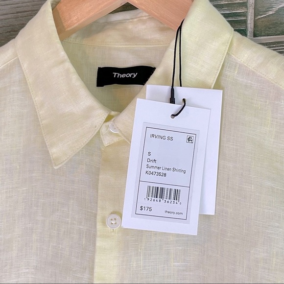 Theory Irving Short Sleeve Linen Shirt - Picture 7 of 9